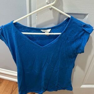 Blue V neck